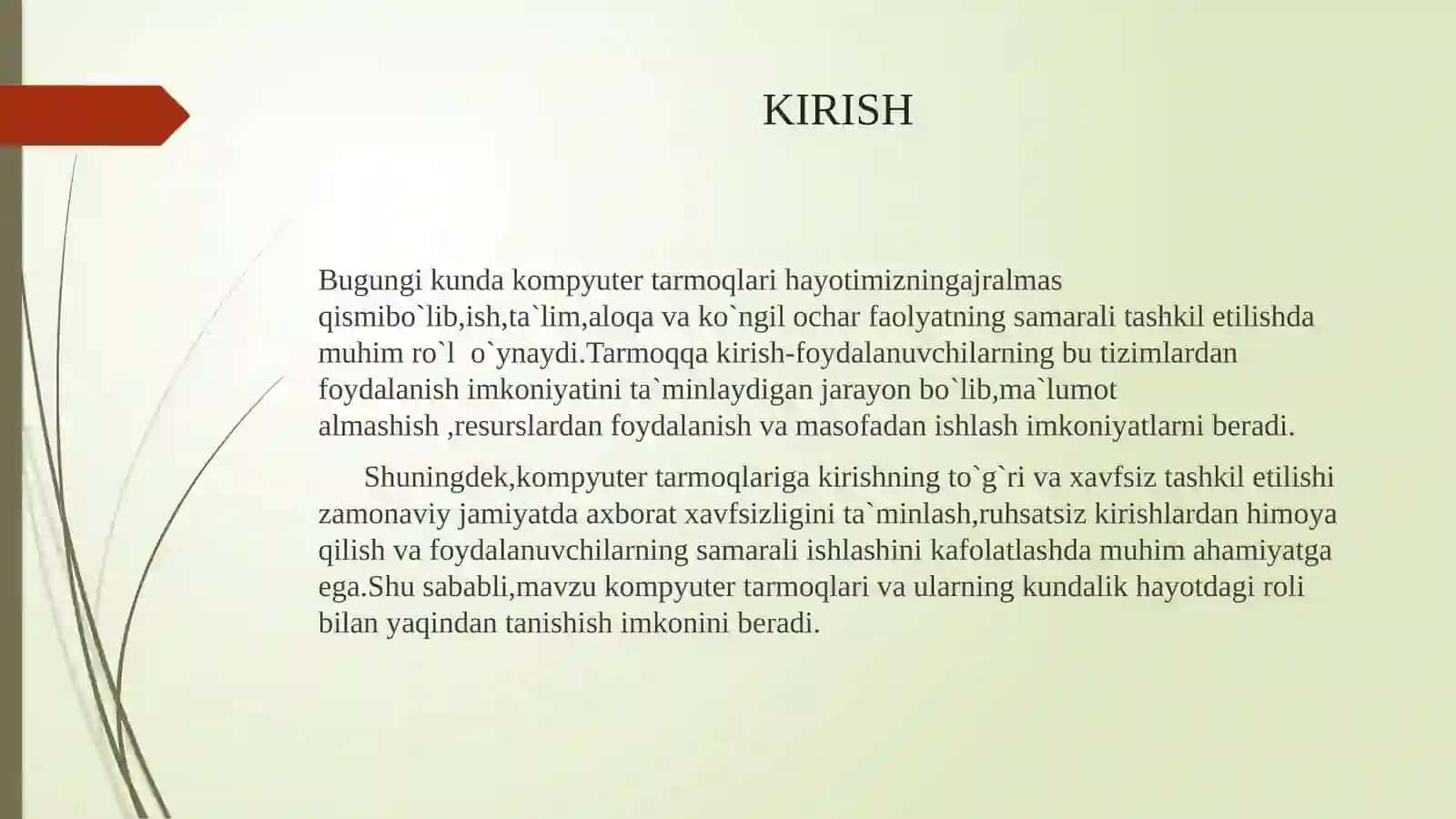 Kompyutertarmoqlariga kirish.Tushunchavaahamiyati 3