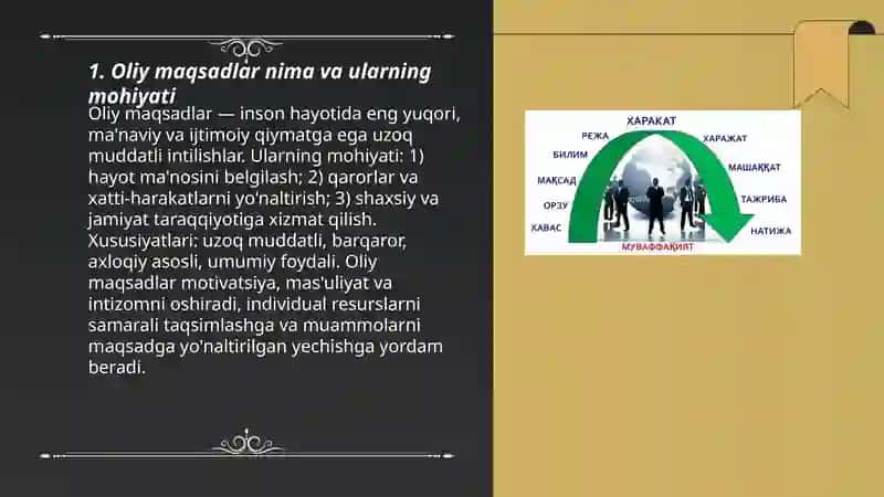 Oliy maqsadlar bilan yashash 3