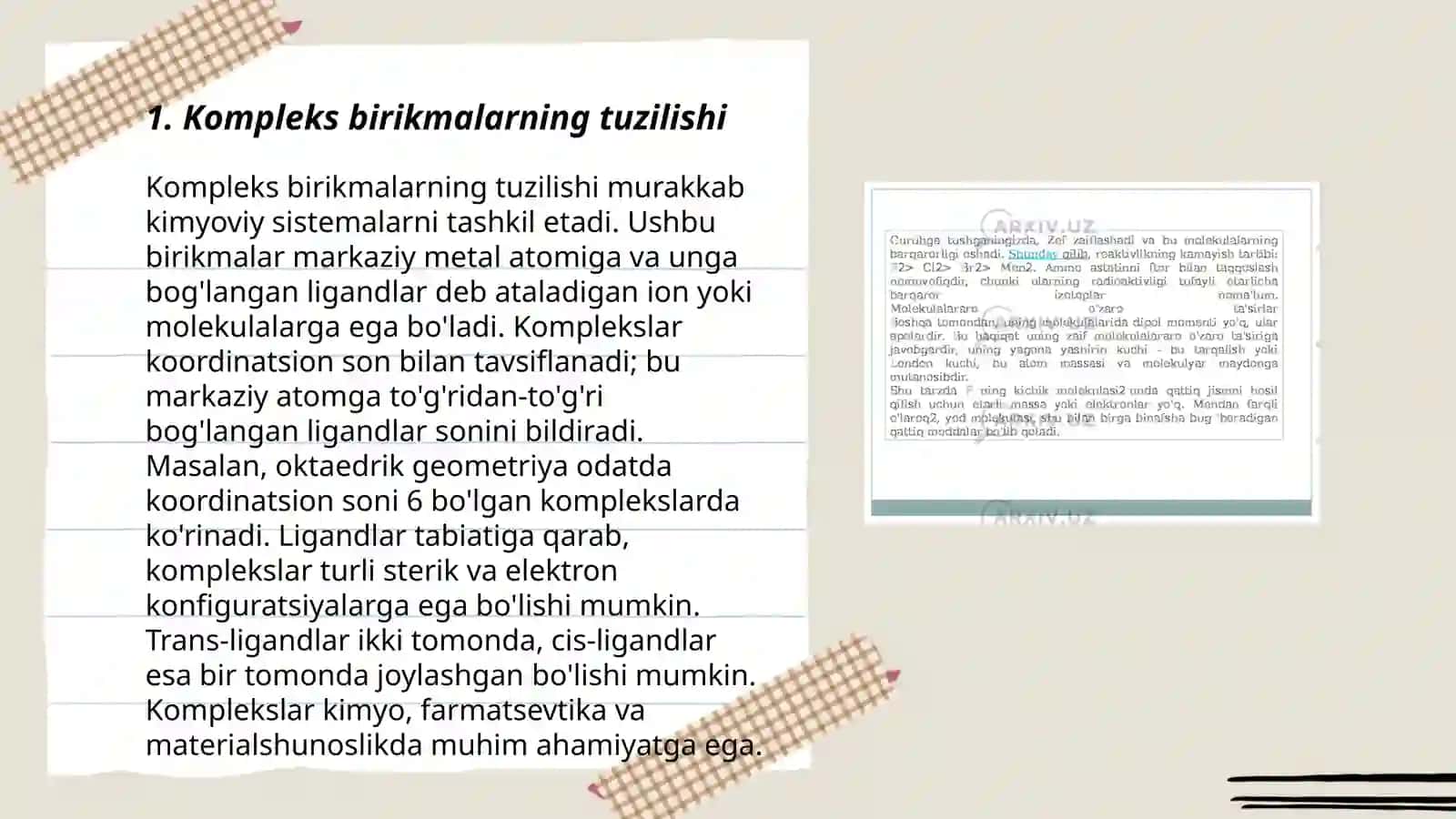 Kompleks birikmalar 3