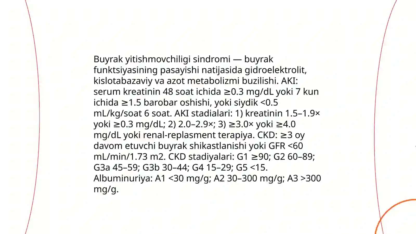Buyrak yitishmovchiligi sindromi 3