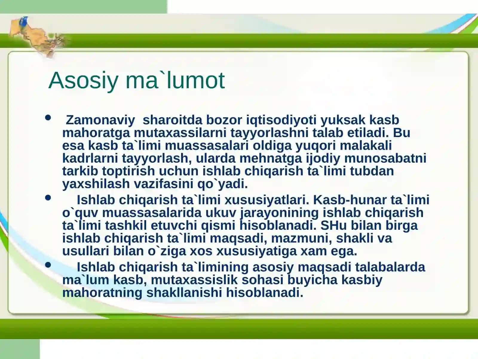 Ishlab chiqarish ta`lim metodlari strukturasi 3