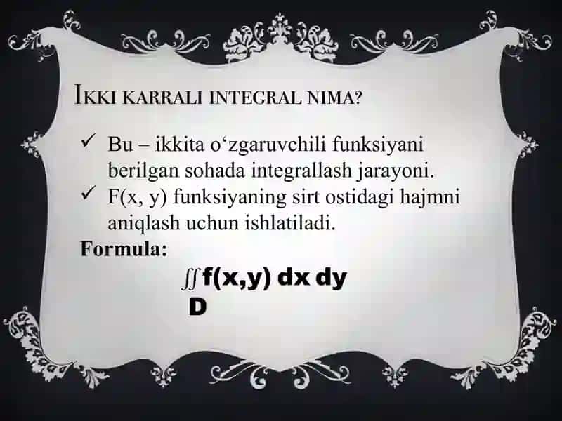 Ikki karrali integral 3