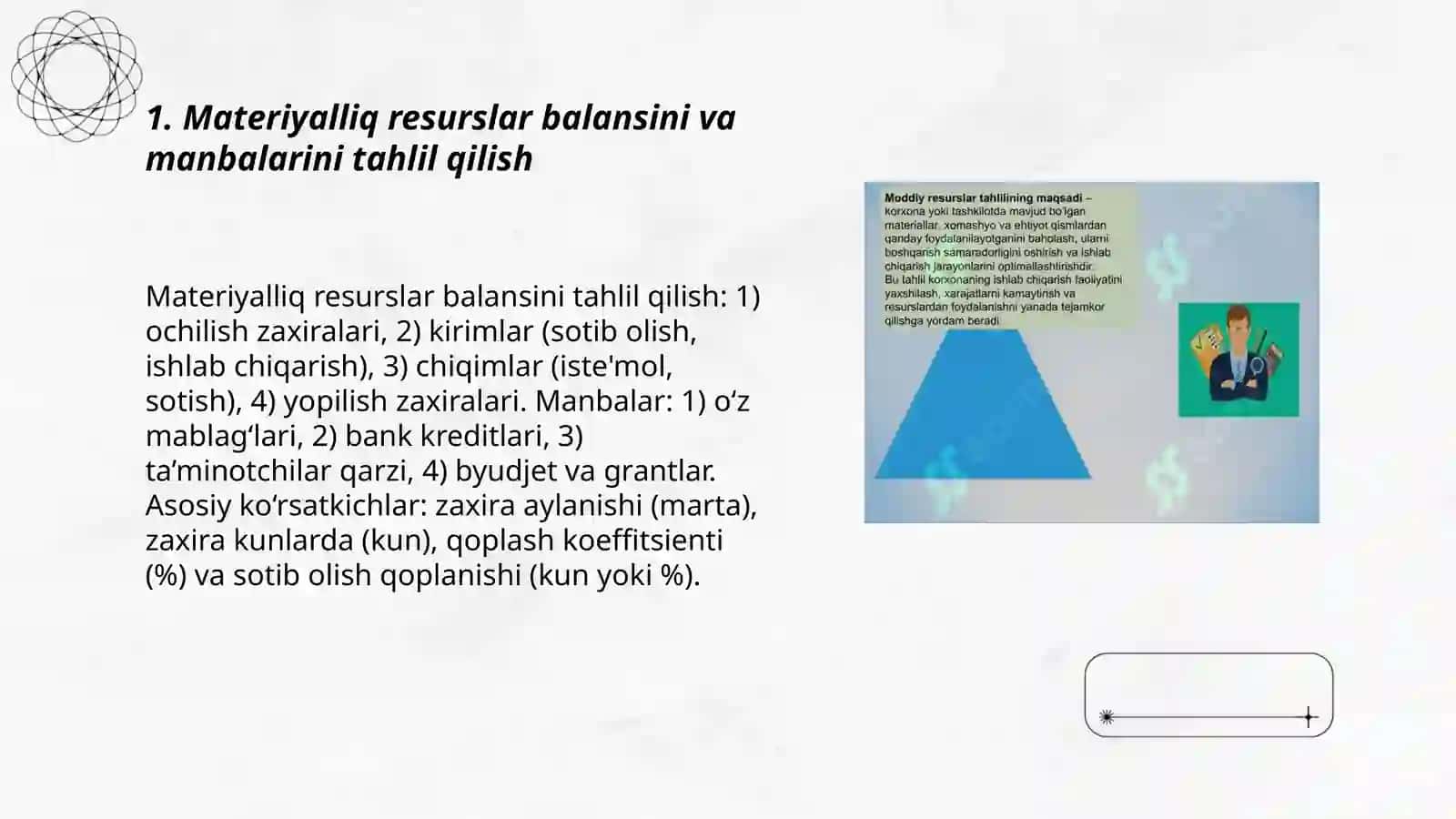 Materiyalliq resurslar paydalanish analizi 3