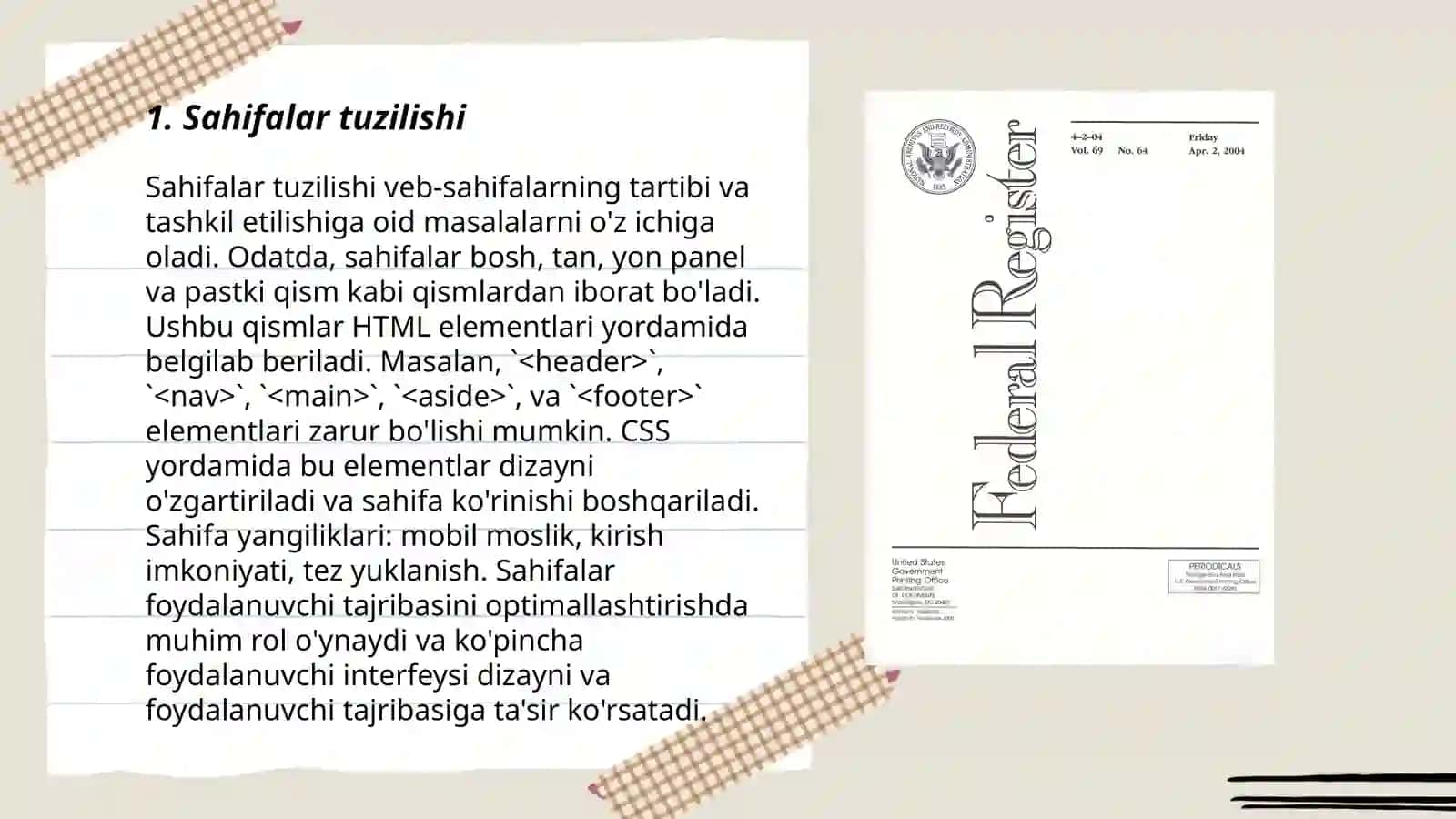 Sahifalar tuzilishi 3