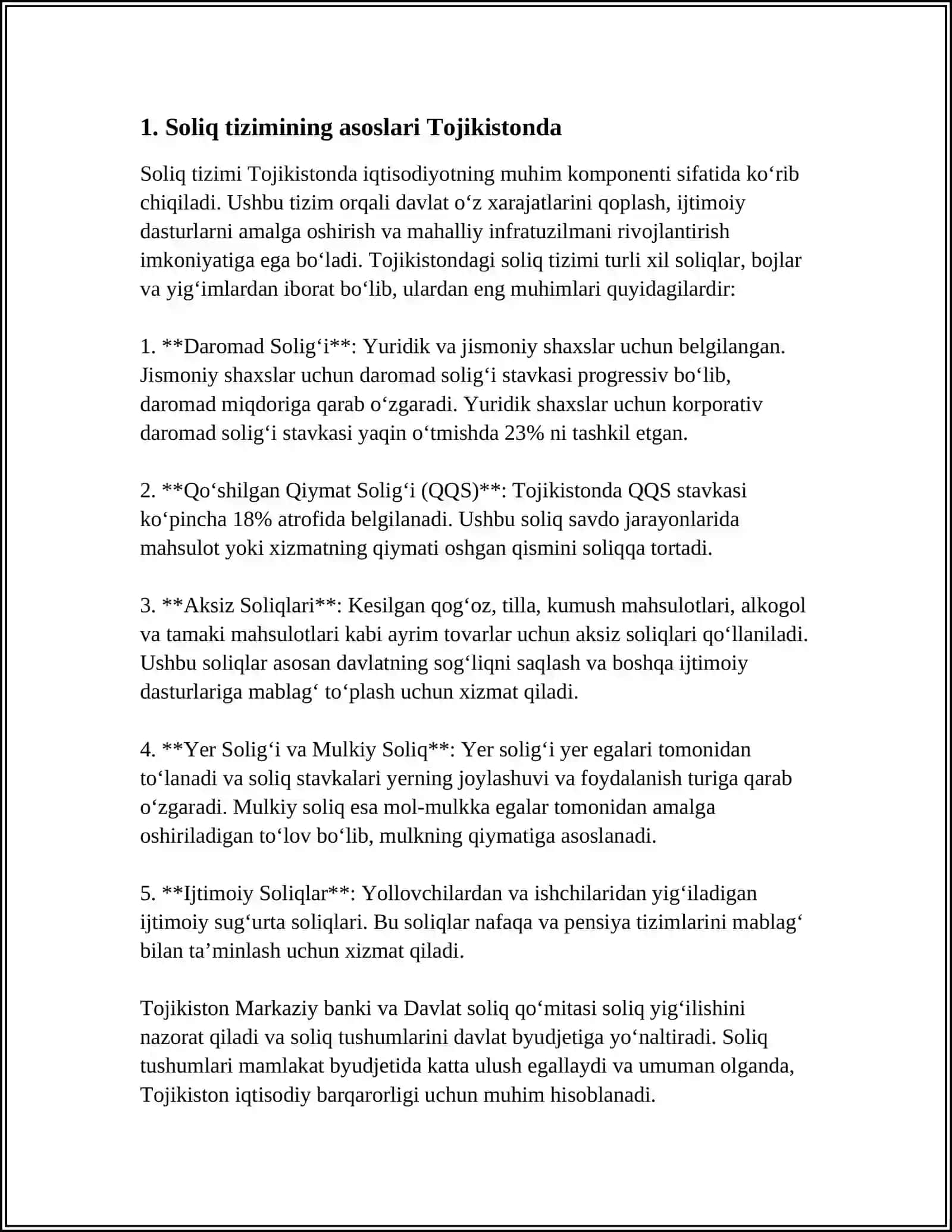 TOJIKISTON SOLIQ TIZIMI 3