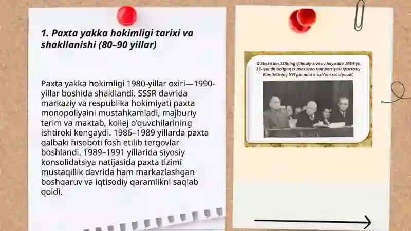 Paxta yakka hokimligi va qatag'onliklar 3