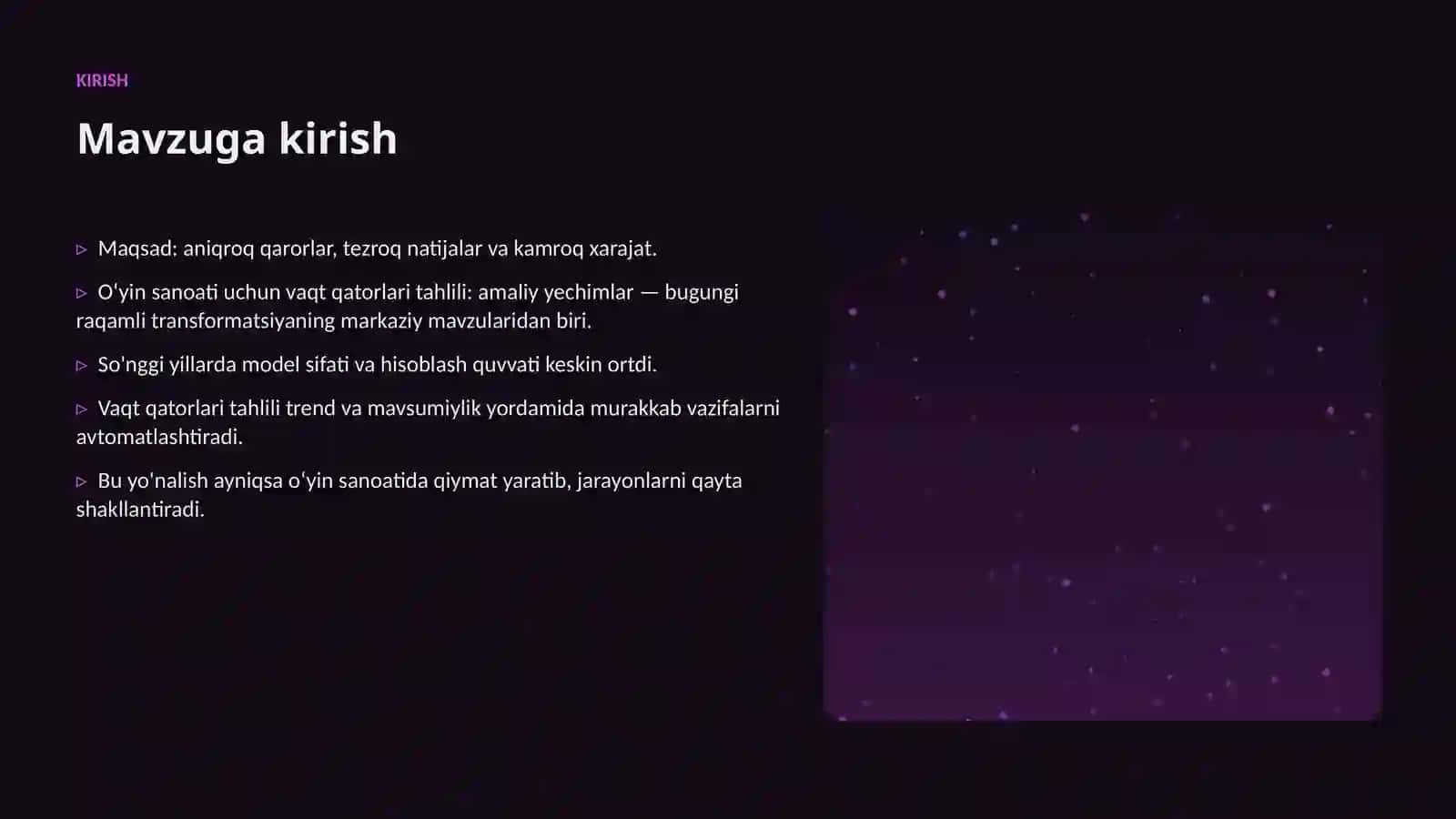 Oʻyin sanoati uchun vaqt qatorlari tahlili: amaliy yechimlar 3