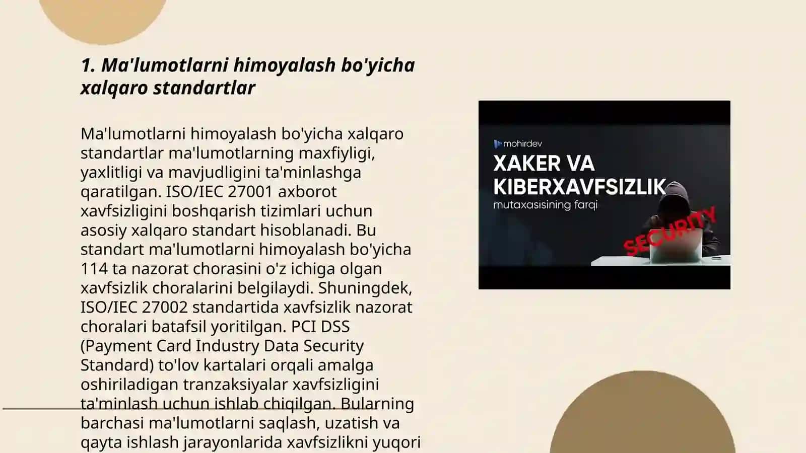 kiberxavfsizlik bo'yicha xalqaro standartlar 3