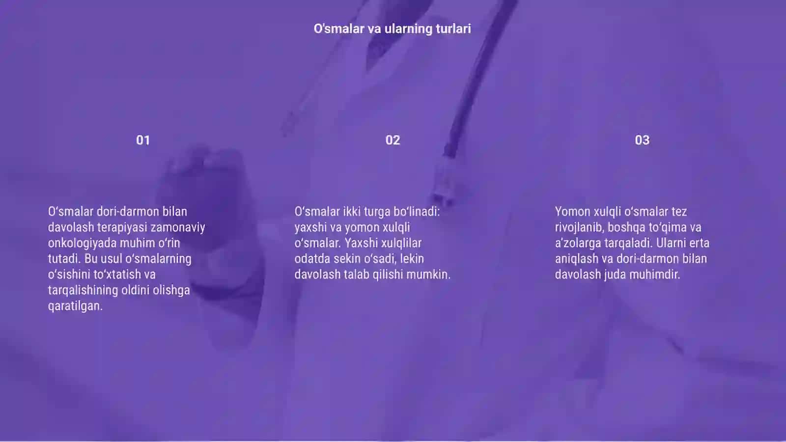 O'smalarni dori-darmon bilan davolash terapiyasi 3