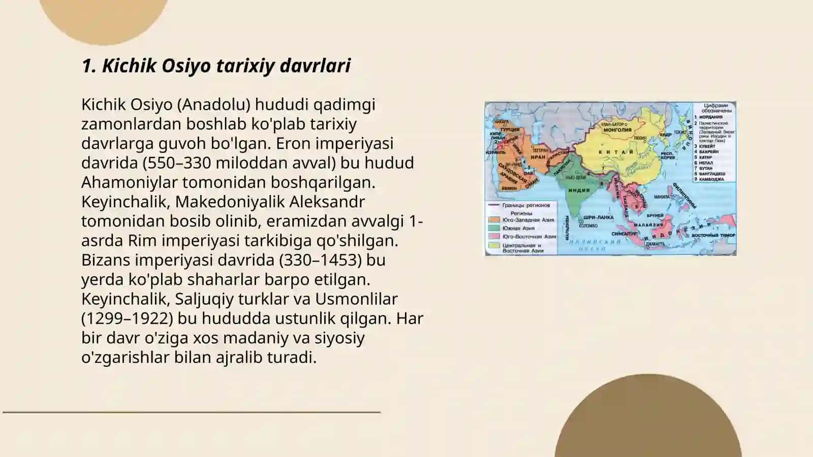 Kichik Osiyo tarixiy davrlari 3