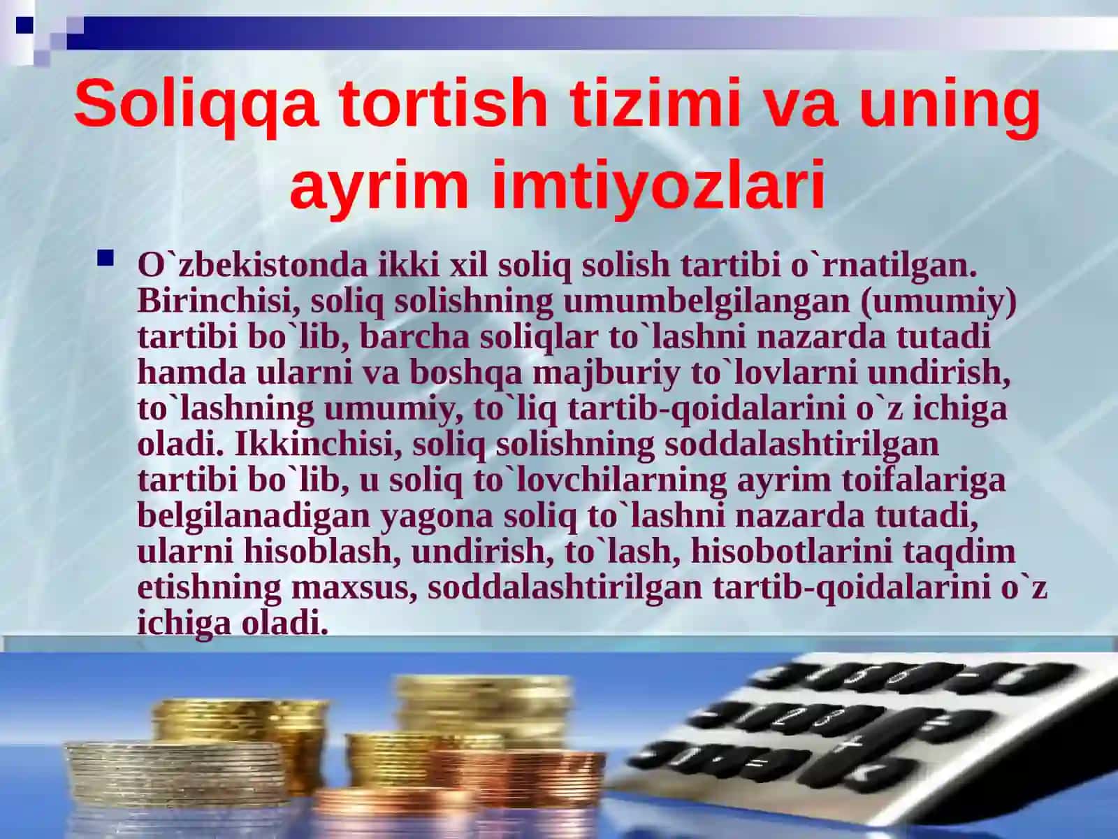 O‘zbekiston respublikasida umum davlat soliqlari 3