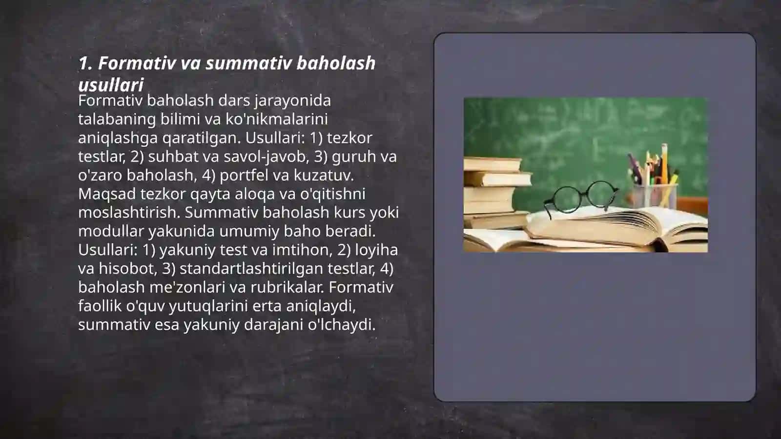 Nazorat qilish va baholashning zamonaviy usullari 3