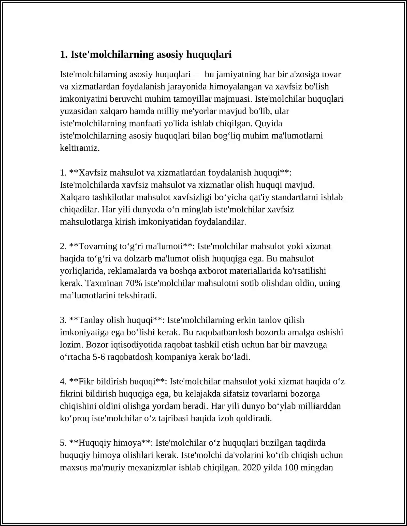 ISTE'MOLCHILAR HUQUQLARINING USTUNLIGI 3