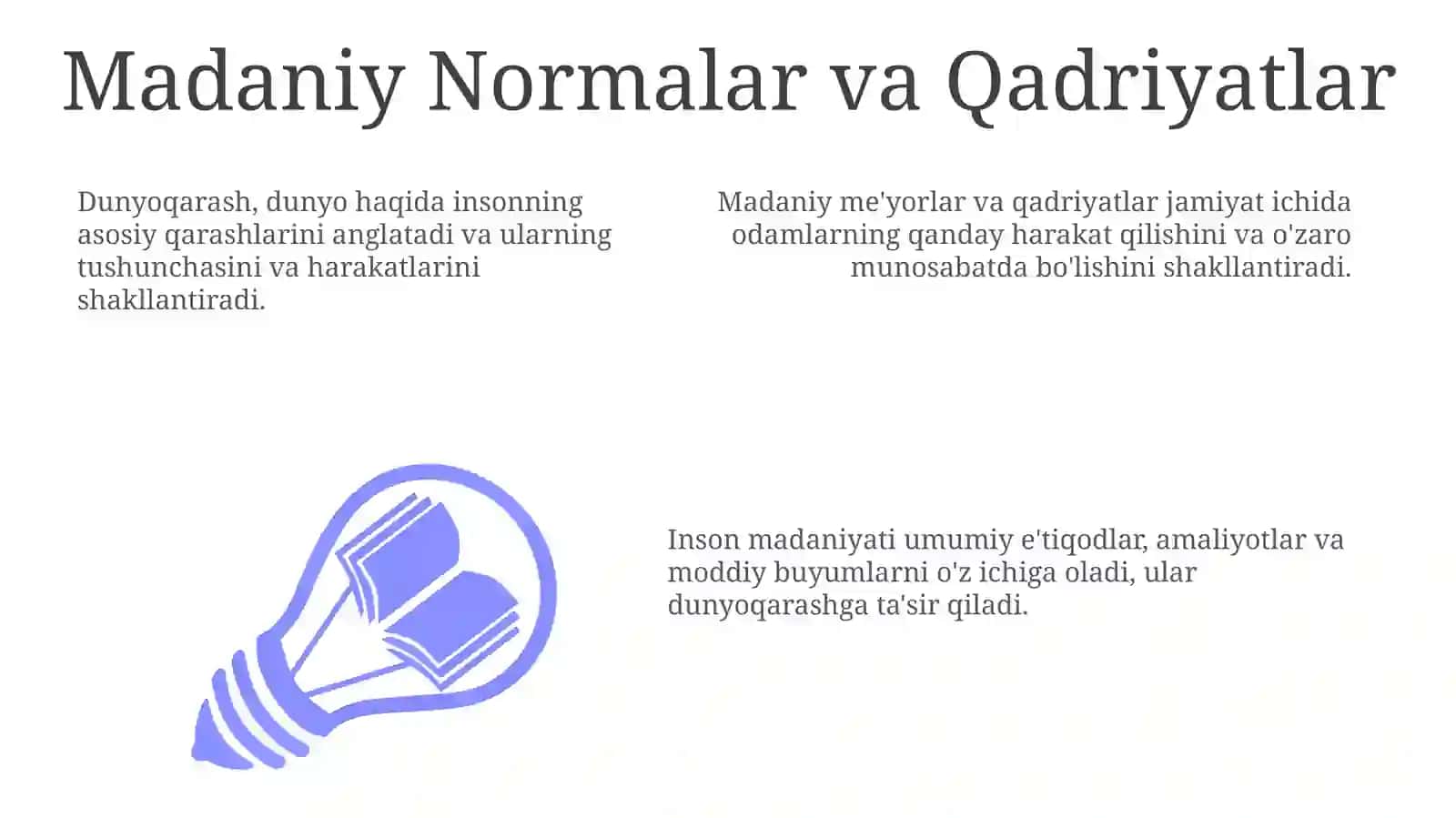 Inson madaniyati va dunyoqarashi 3