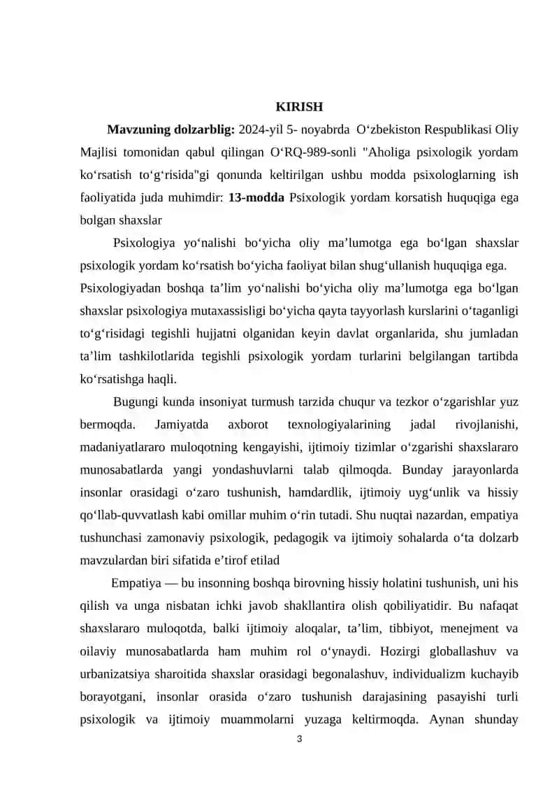 EMPATIYA VA UNING TADQIQ QILISH YO’LLARI 3