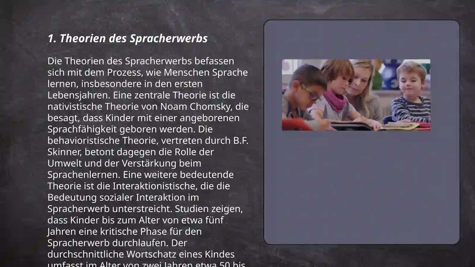Theorien des Spracherwerbs 3