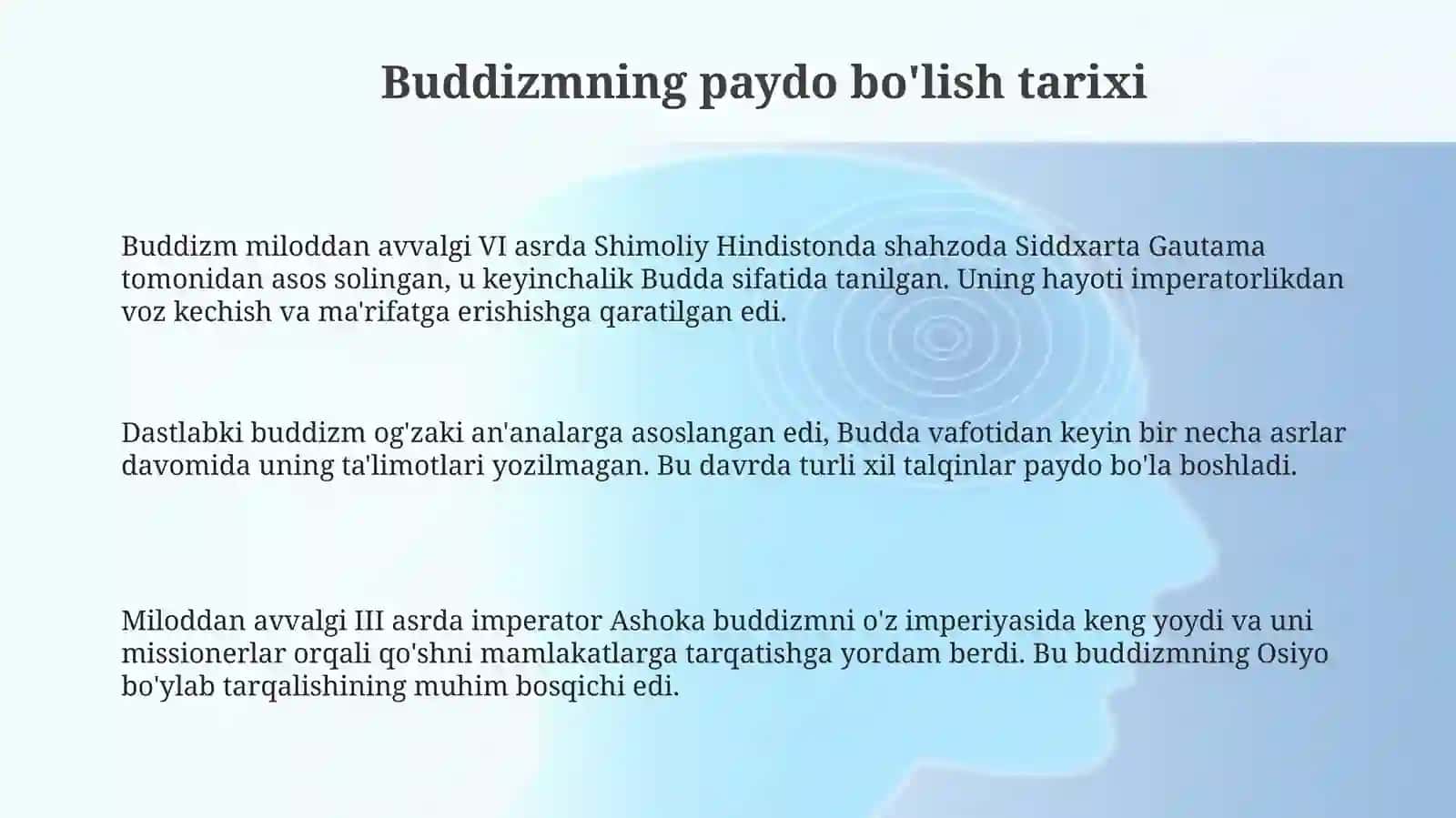 Buddaviylikning paydo bo'lishi 3