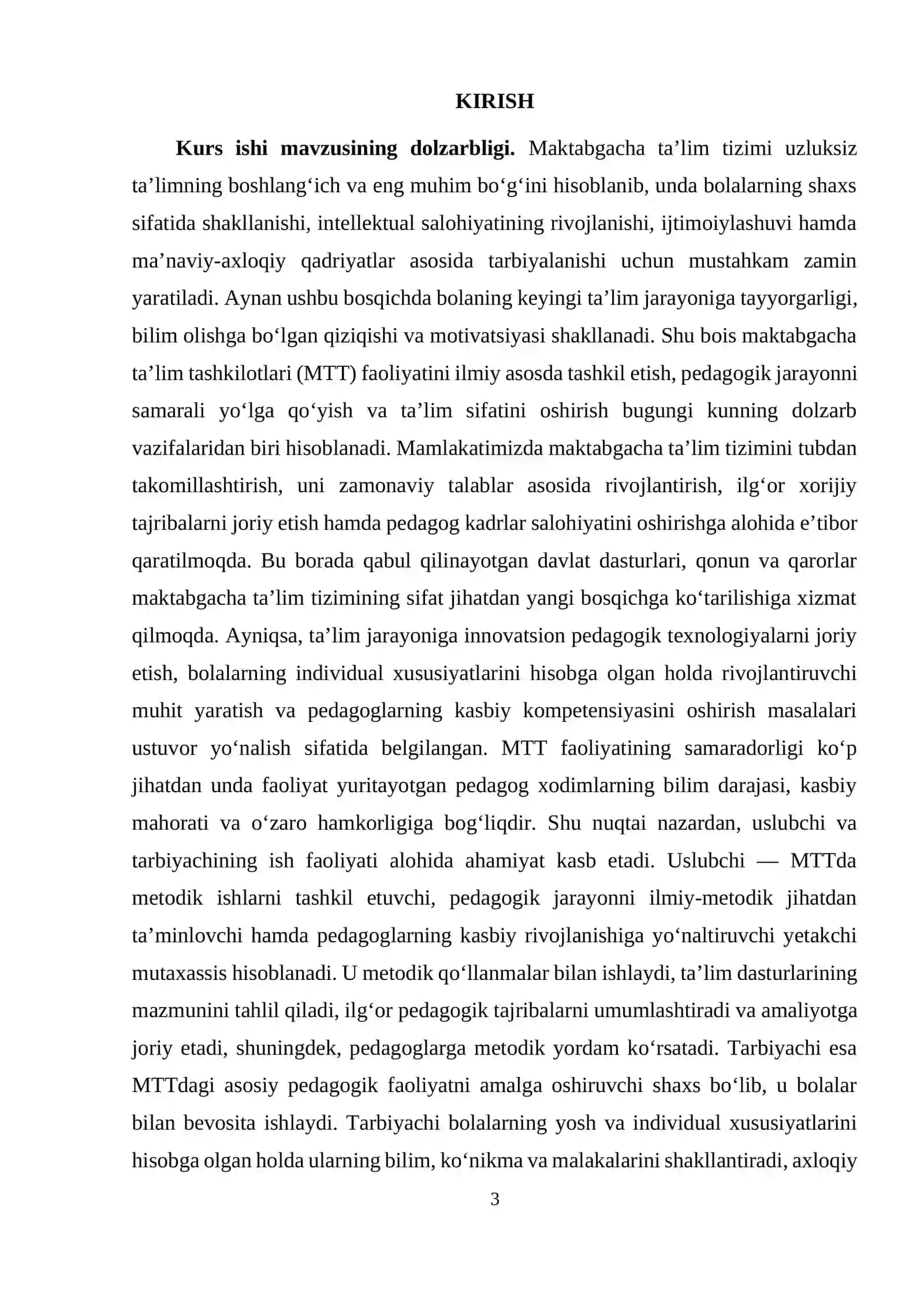 MTT da uslubchi va tarbiyachining ish faoliyati 3