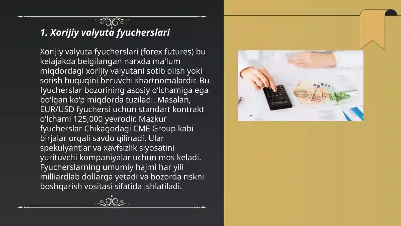 Xorijiy valyuta derevativlari tahlili 3