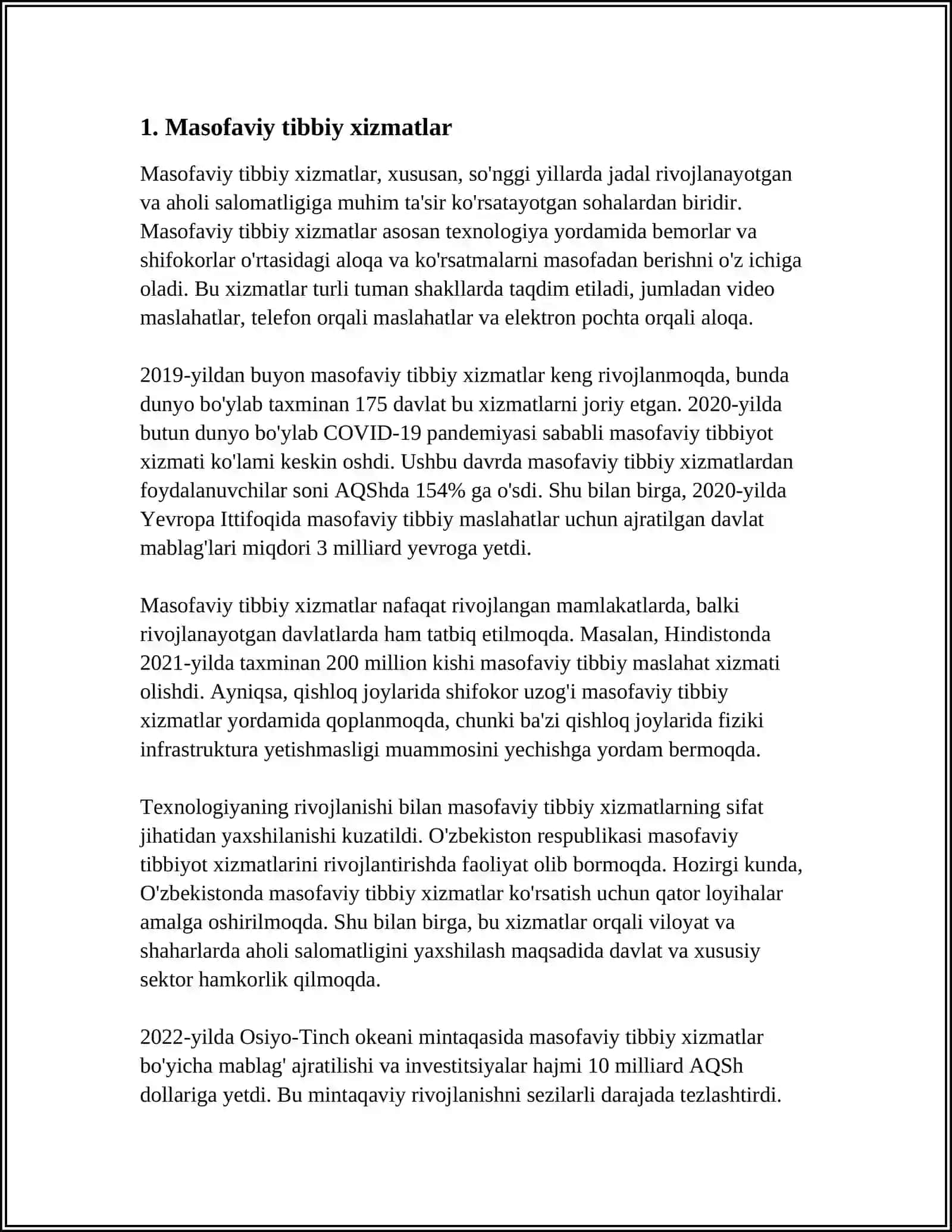 TARMOQ TEXNOLOGIYASI INTERNET HAQIDA TUSHUNCHA TELEMEDISINA ASOSLARI 3