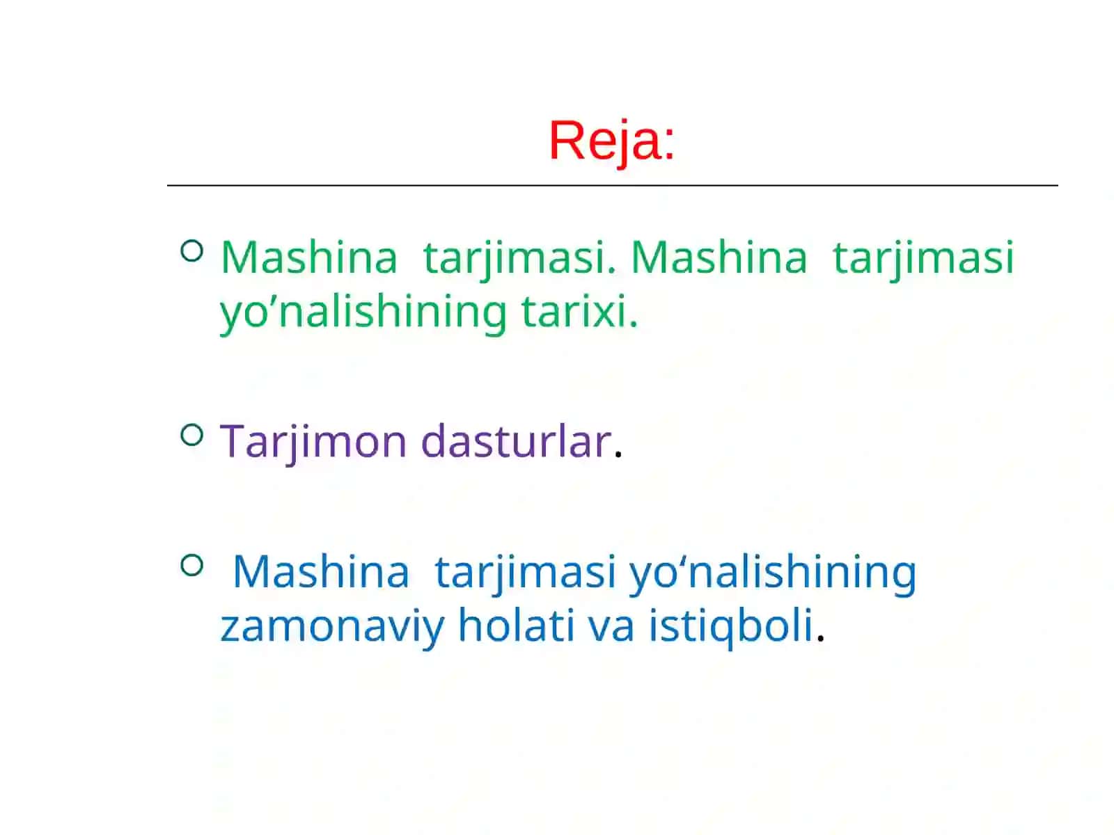 Mashina tarjimasi (Avtomatik tarjima) 3