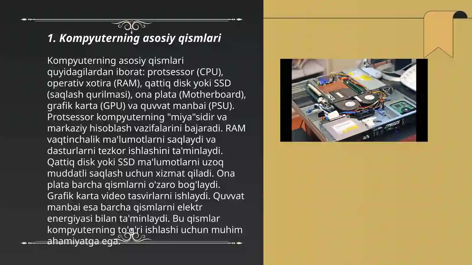 Kompyuterning asosiy va qo'shimcha qurilmalari 3