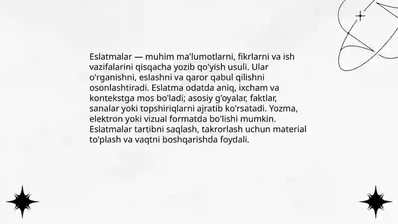 Eslatmalar bilan ishlash (note-taking) va foydali jihatlari 3