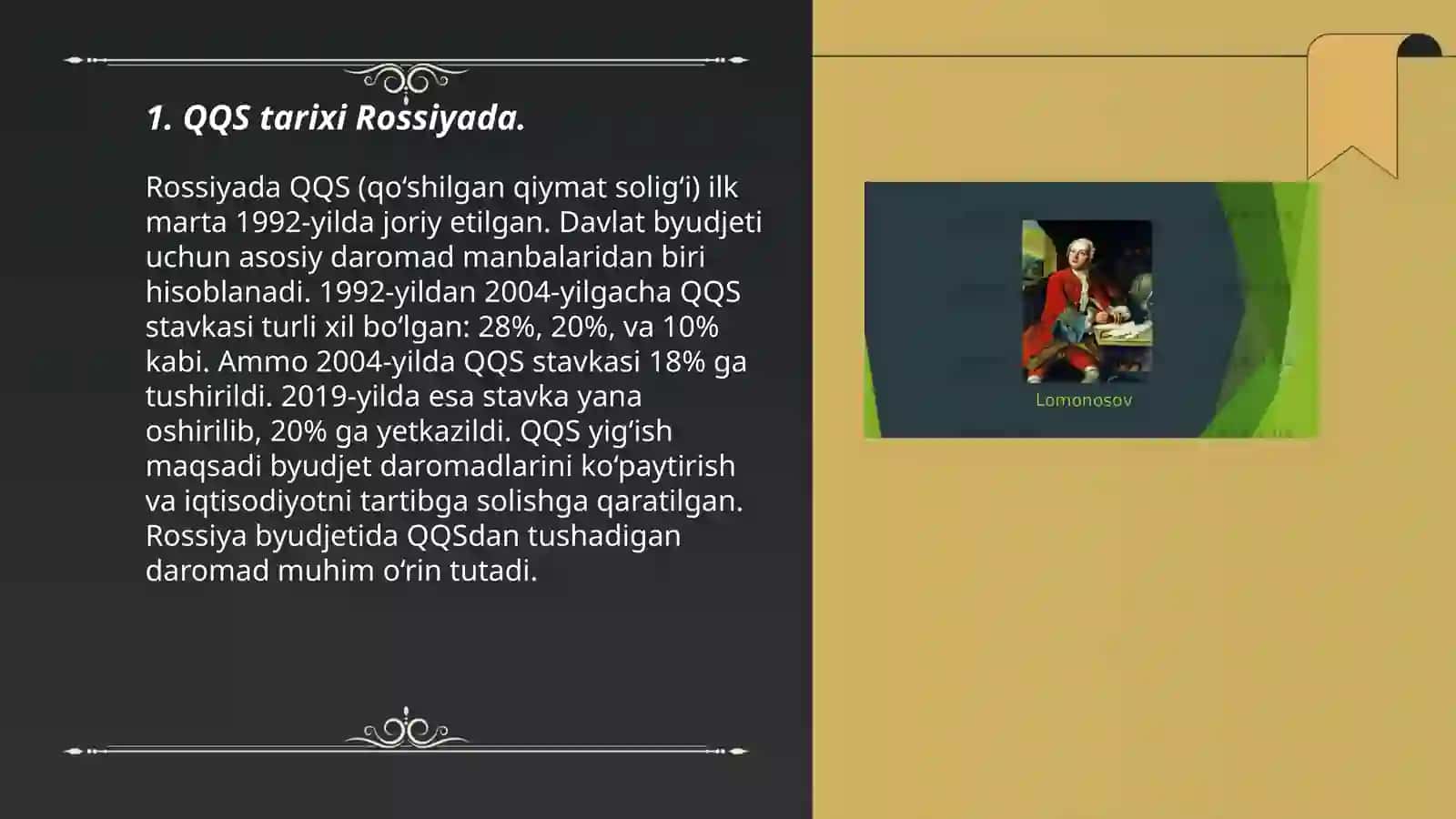 Rossiya federatsiyasining qo’shilgan qiymat solg’i 3