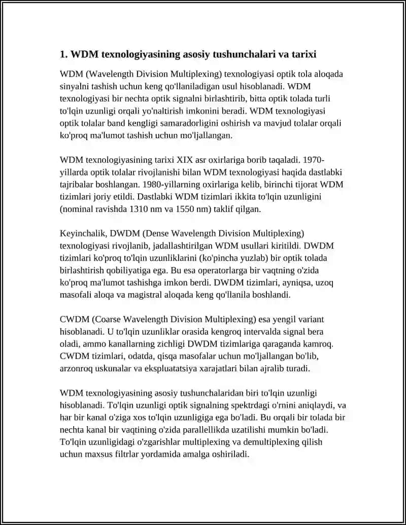 WDM TEXNOLOGIYASI 3