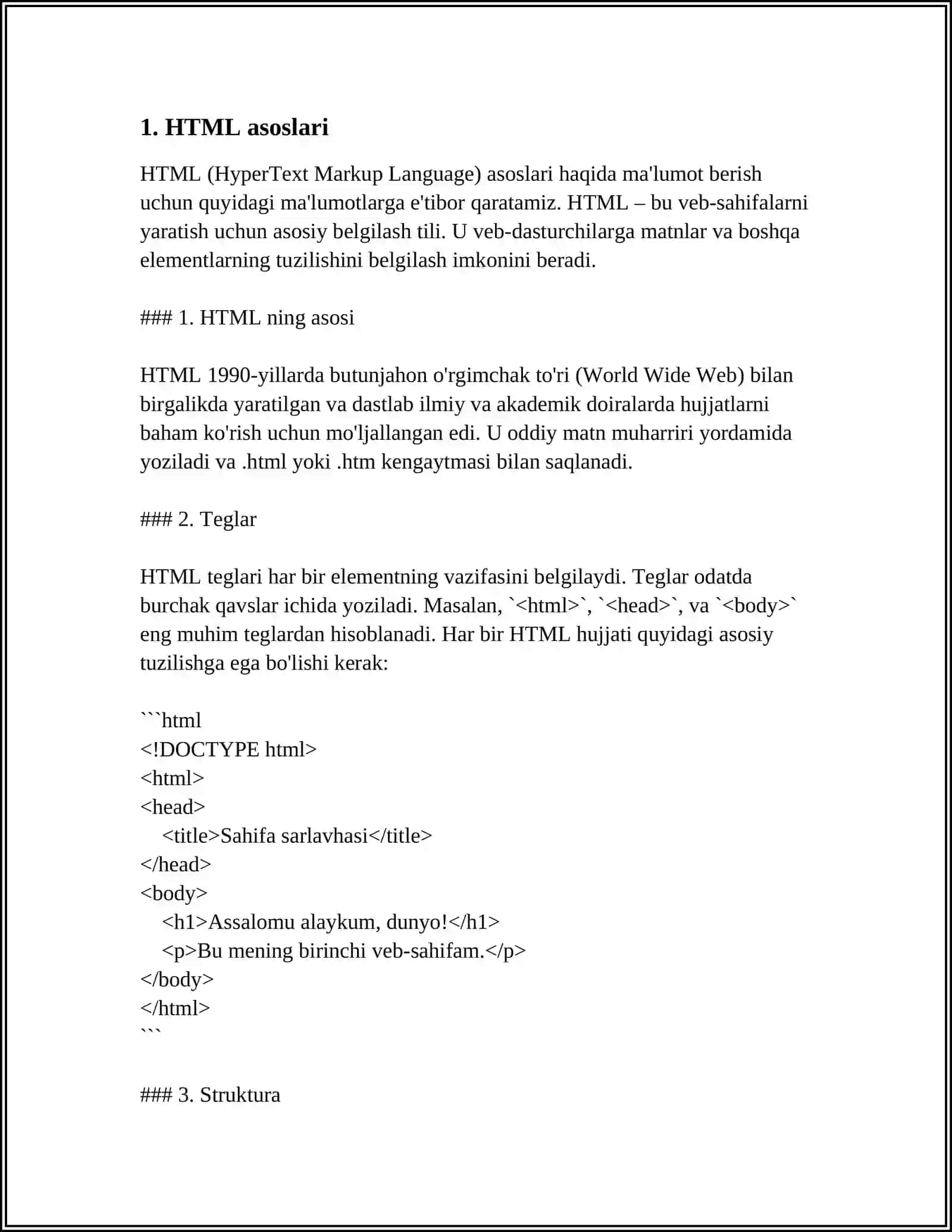 WEB SAHIFALARNI YARATISH DASTURLARI 3