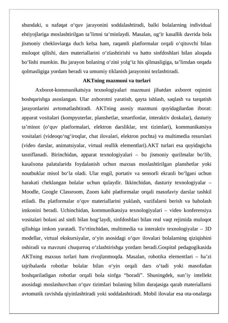 Gospital pedagogikada AKTdan foydalanish imkoniyatlari 3