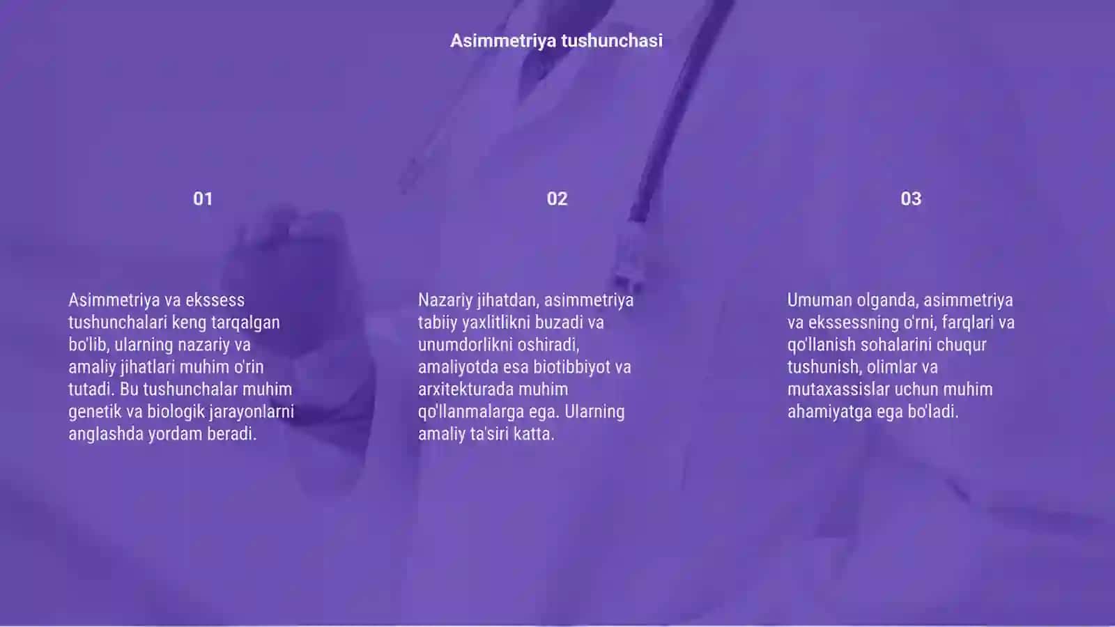 Asimmetriya va ekssess. Nazariy va amaliy jihatlari 3