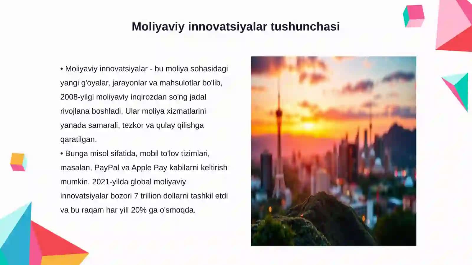Moliyaviy inovatsiyalar 3