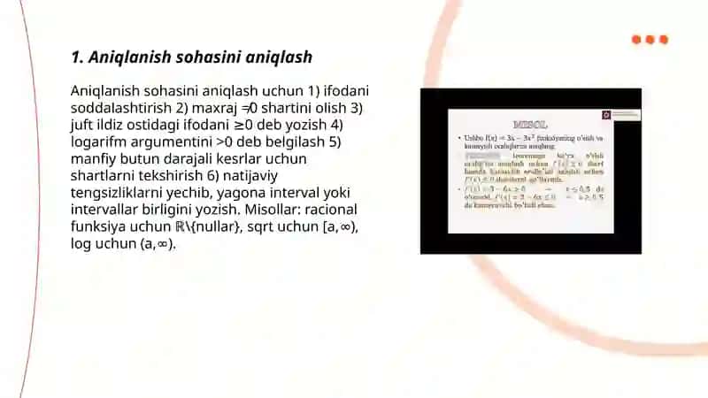Funksiyani to'la tekshirish 3
