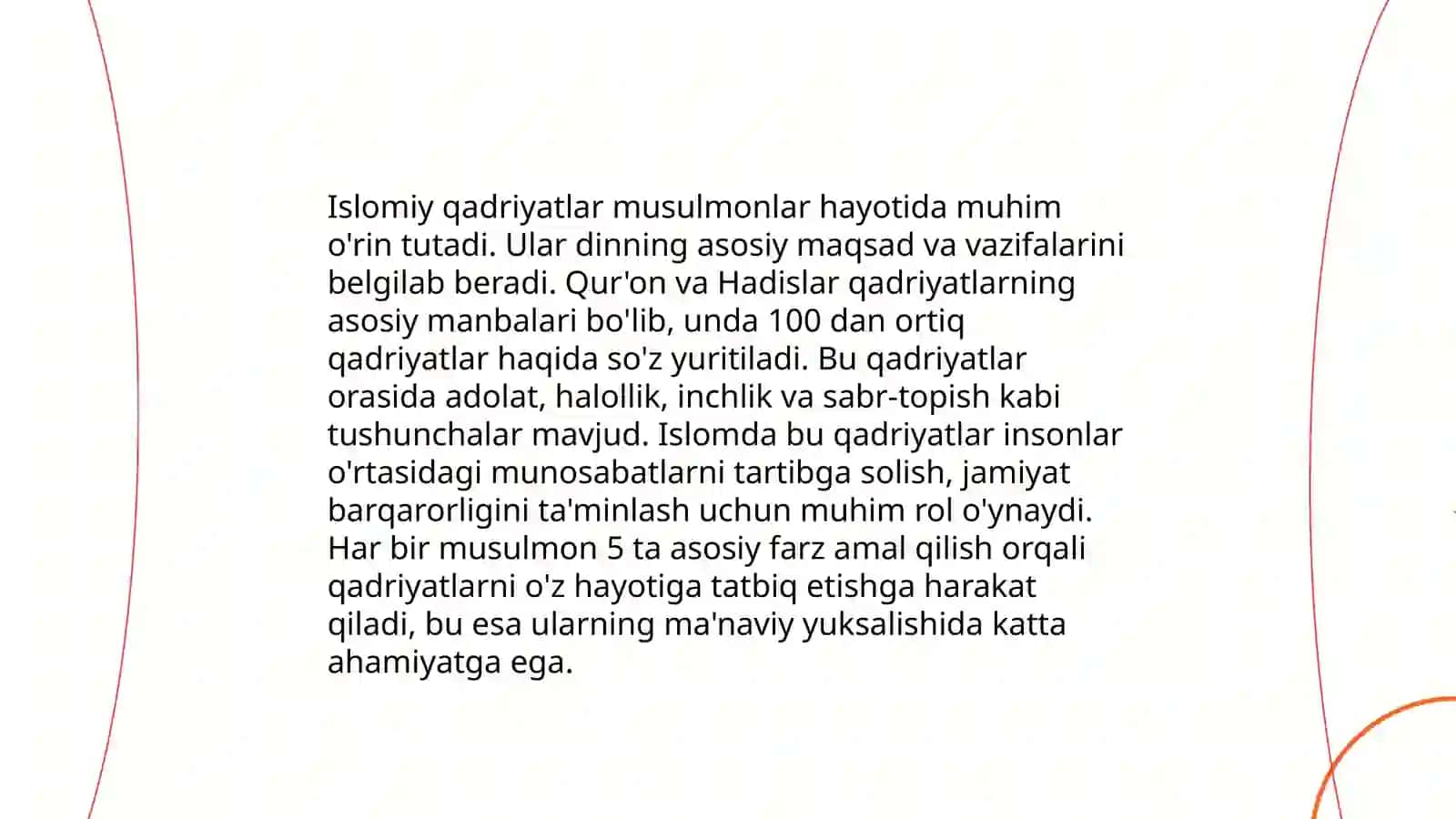 Islom qadryatlari va an'analarini amaliy ahamiyati 3