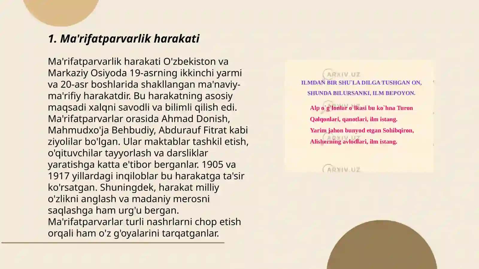 Ma'rifatparvarlik harakati 3