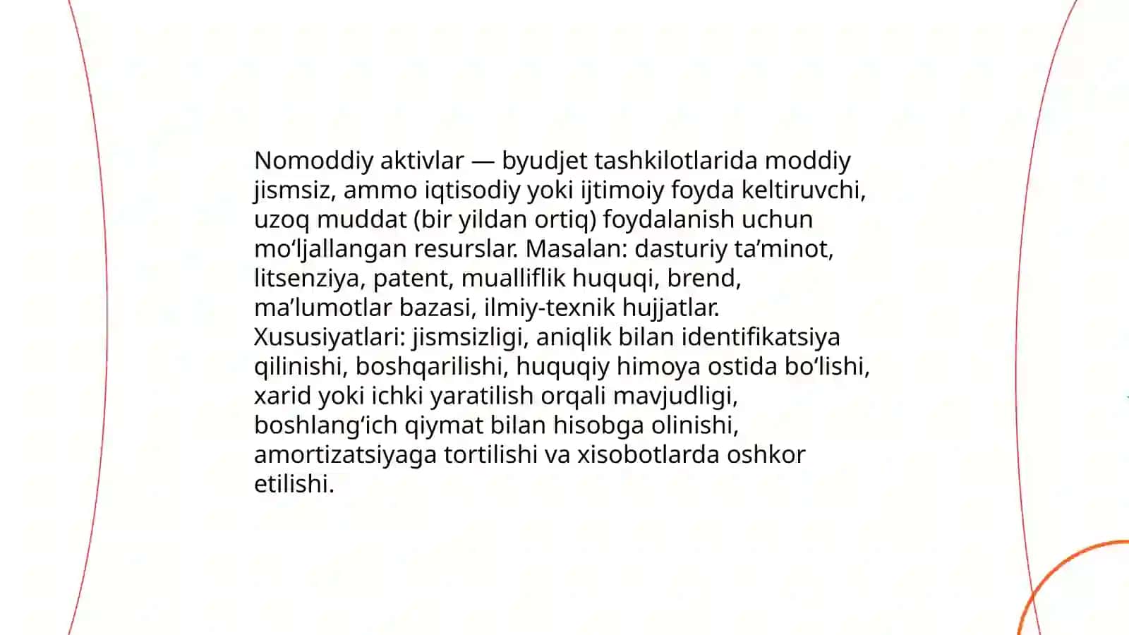 Nomoddiy aktivlar hisobi 3