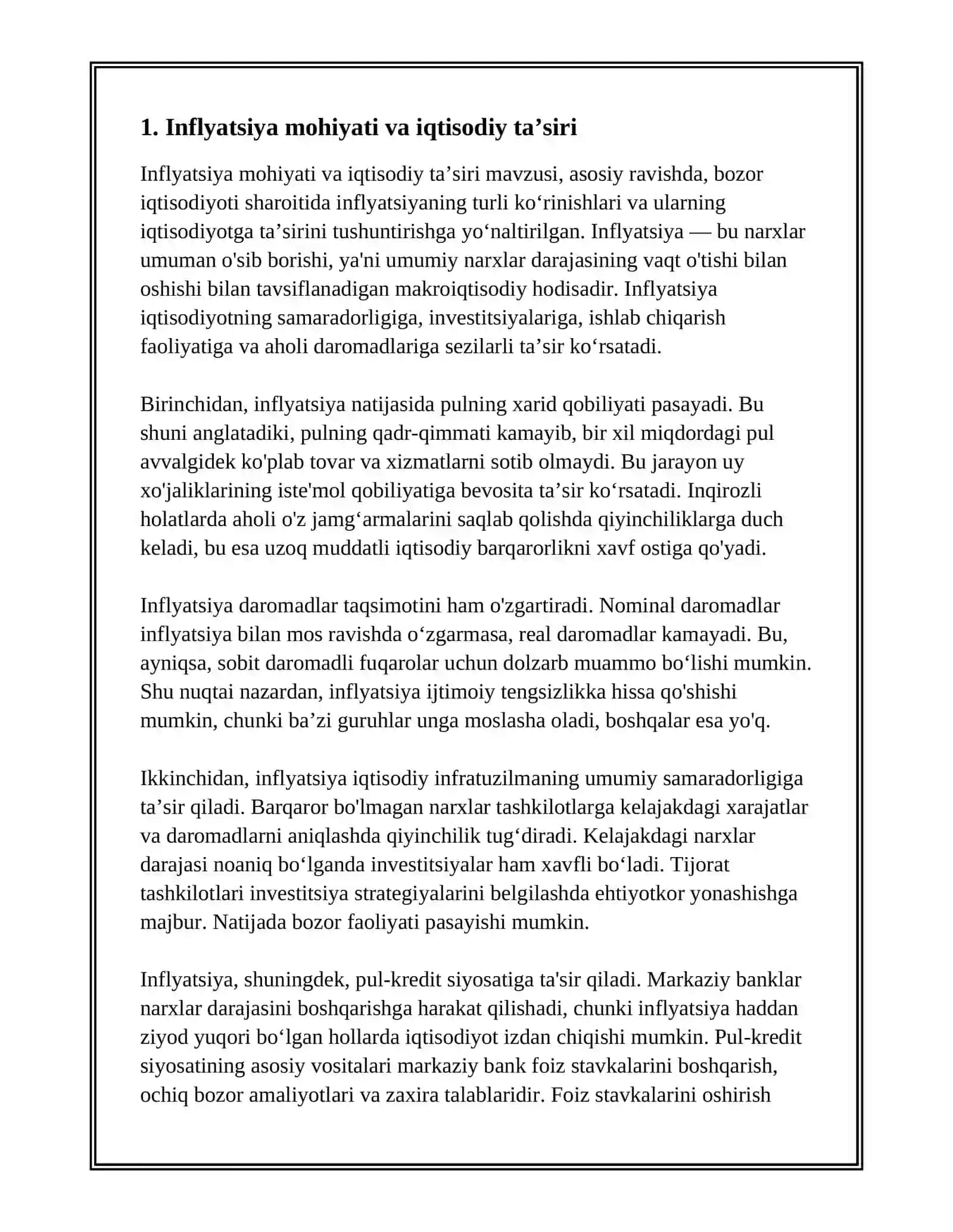 INFLYATSIYA MOXIYATI VA KELIB CHIQISH SABABLARI 3