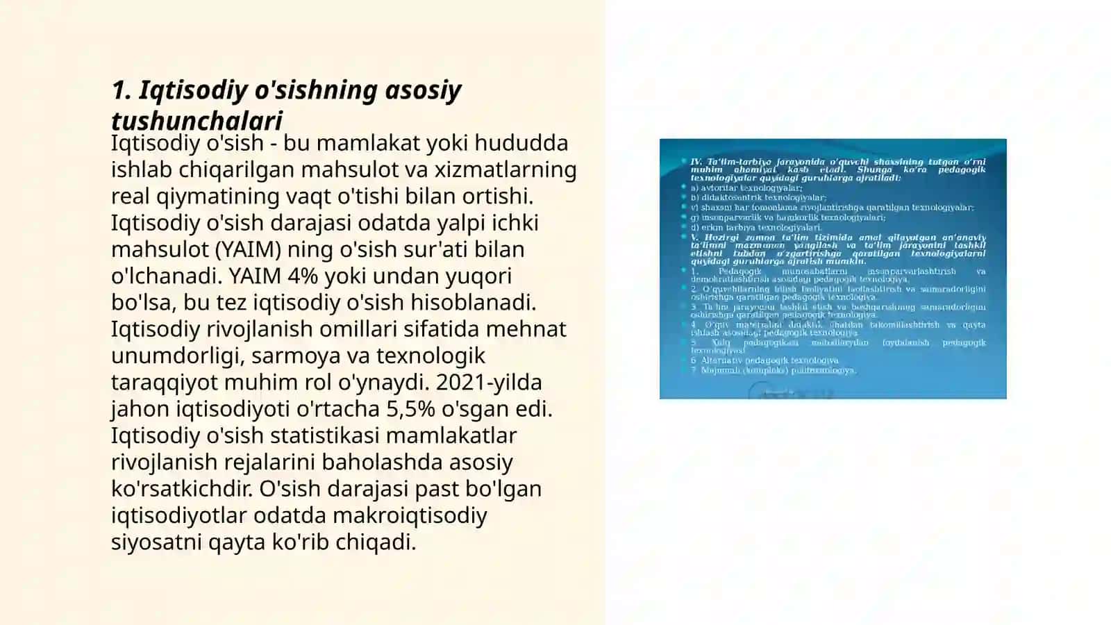 Iqtisodiy o'sishning neoklassik modellari 3