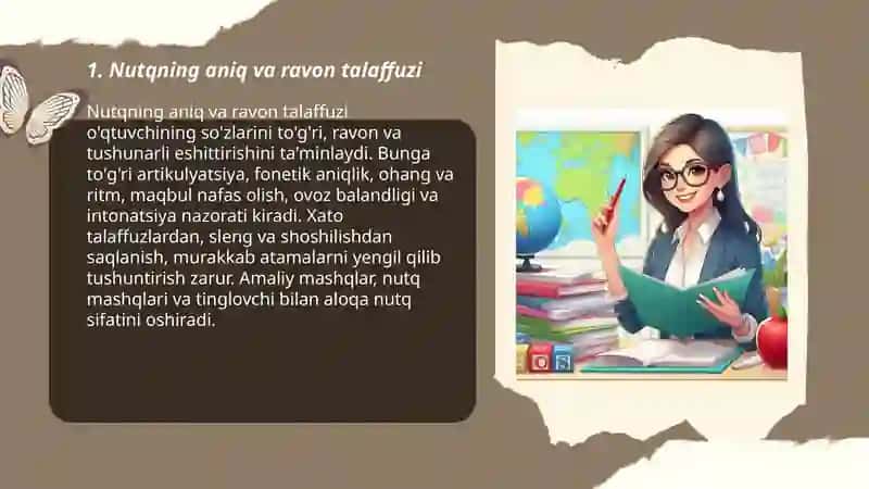 O'qtuvchi nutqida qo'yiladigan talablar 3