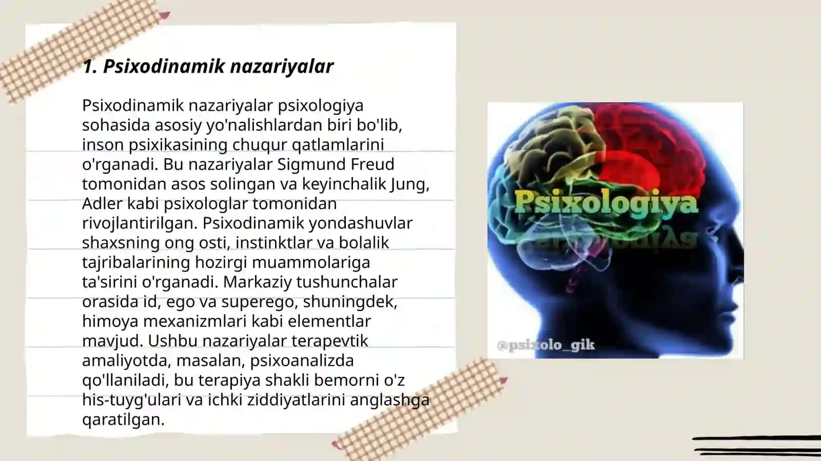 Psixodinamik nazariyalar 3