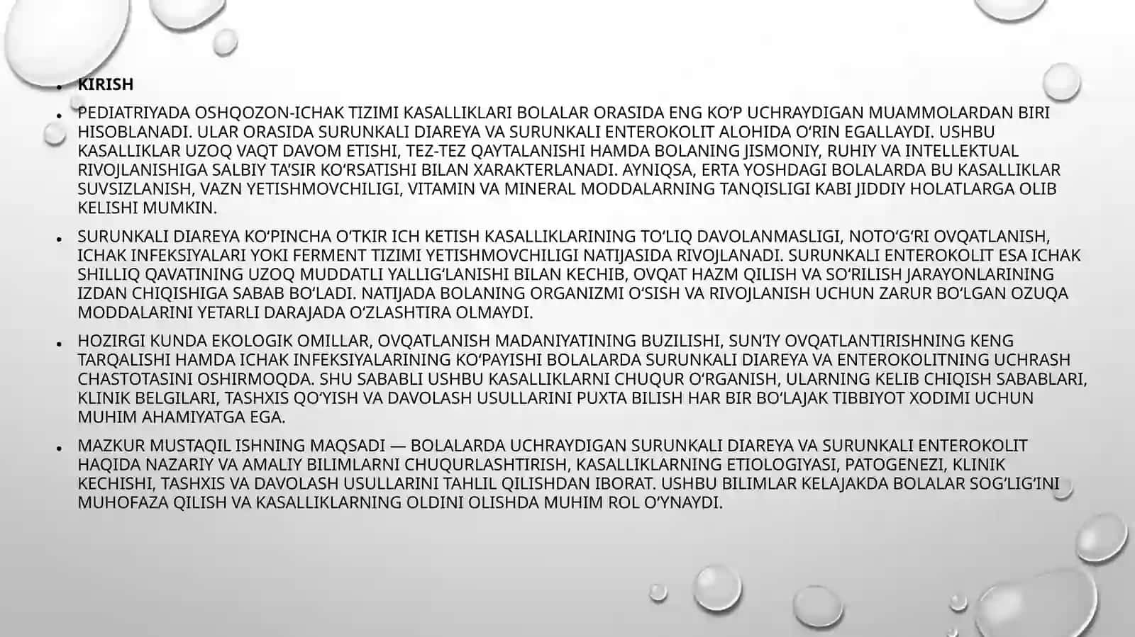 Surunkali diareya. Surunlali entrokolit 3