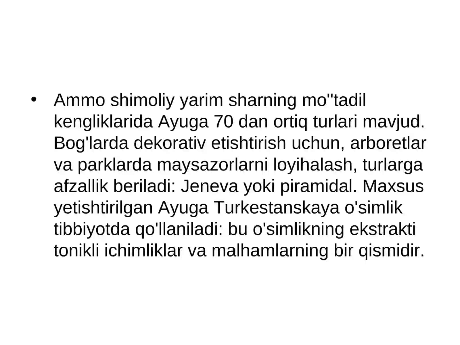 Achchiq o'simlik (lat. Ajuga) 3