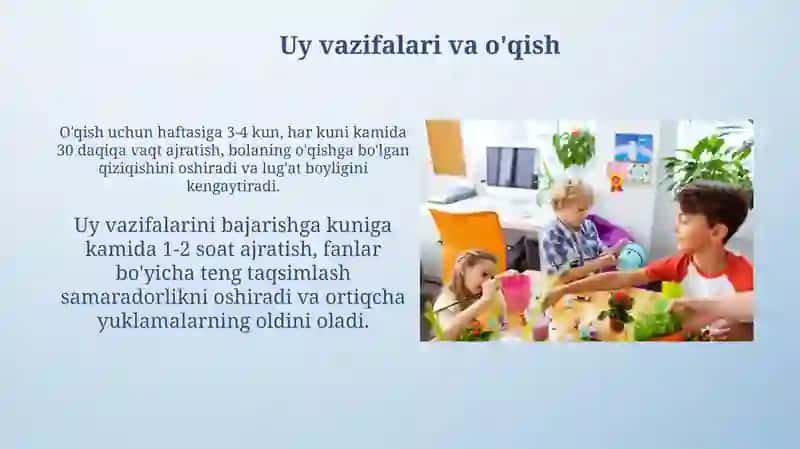 Bolalar faoliyatlari yo'nalishlari 3