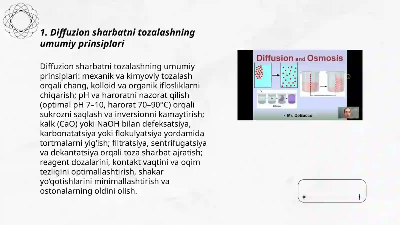 Diffuzion sharbatni tozalash 3