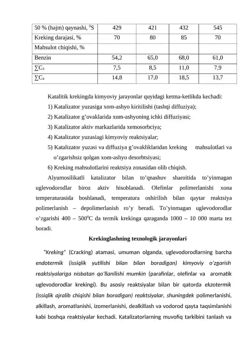 Katalitik kreking jarayonining sanoatdagi qurilmalari 3