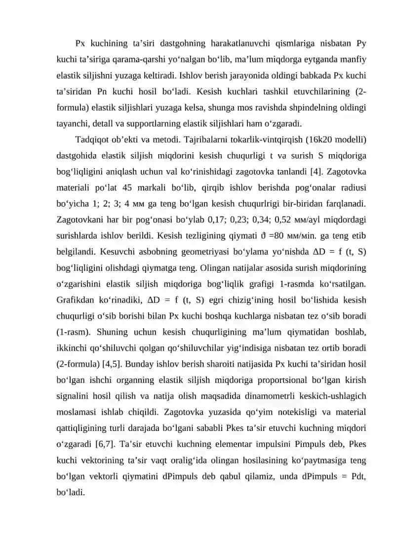 Metall kesish dastgohlarining chidamliligini oshirish 3