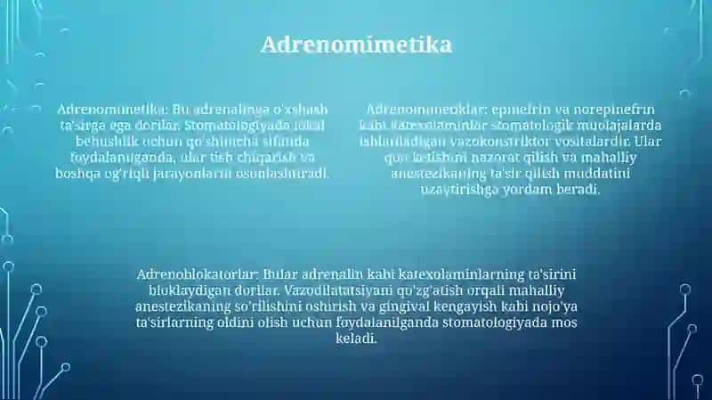 Adrenomimetika va adrenoblokatorlar 3