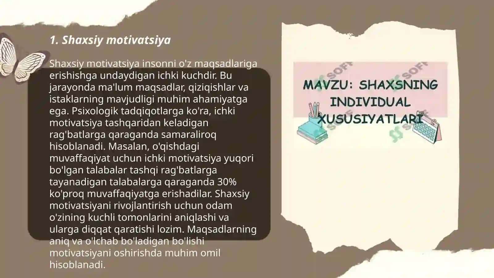 Shaxsning individual xususiyatlari 3