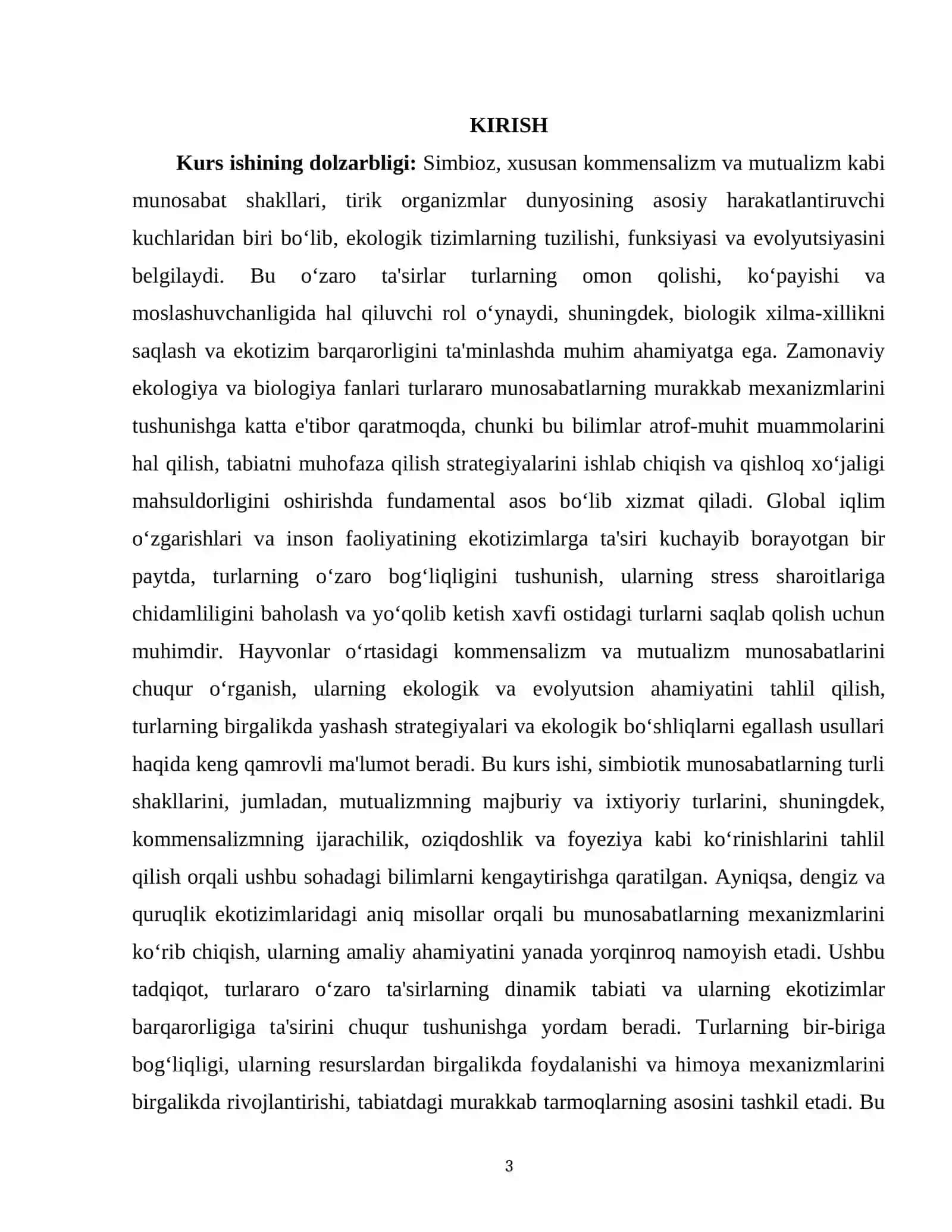 HAYVONLAR OʻRTASIDA KOMMENSALIZM, MUTUALIZM MUNOSABAT SHAKLLARI 3